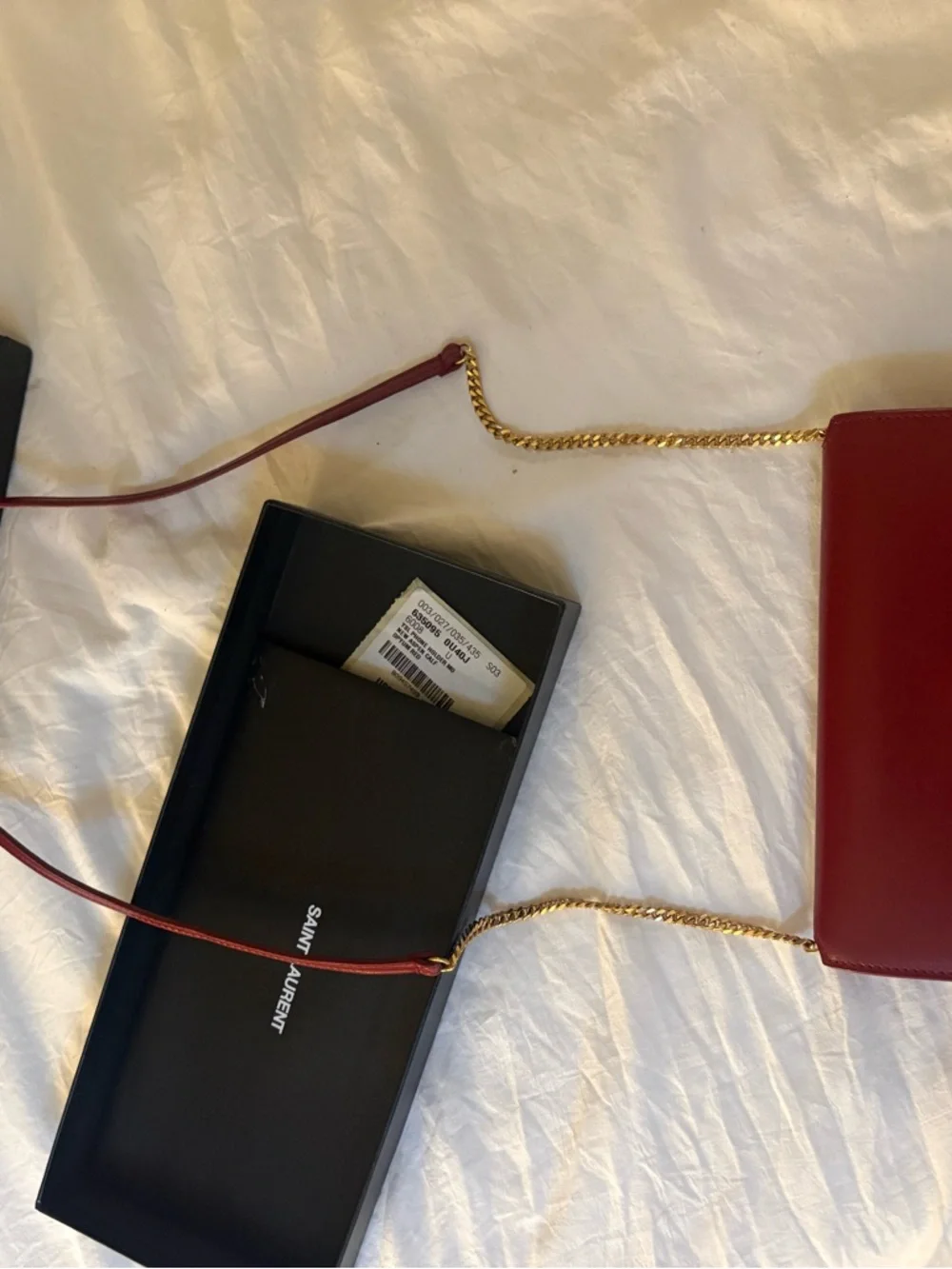 Saint Laurent Red Leather Crossbody - Picture 3 of 10